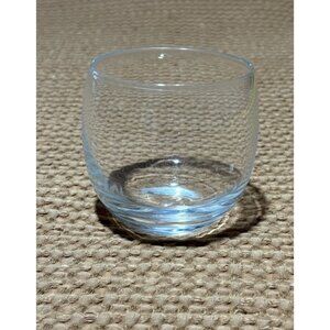 Vintage small round tumbler glass Clear Whiskey Cocktails